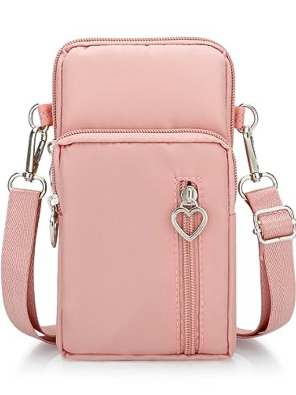 Small Nylon Crossbody Phone Purse Multi Pocket Wallet Bag